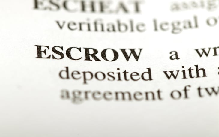 The definition of the word escrow.